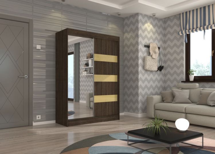 Wenge+Vanilla lacobel+mirror (150) (Tra17)